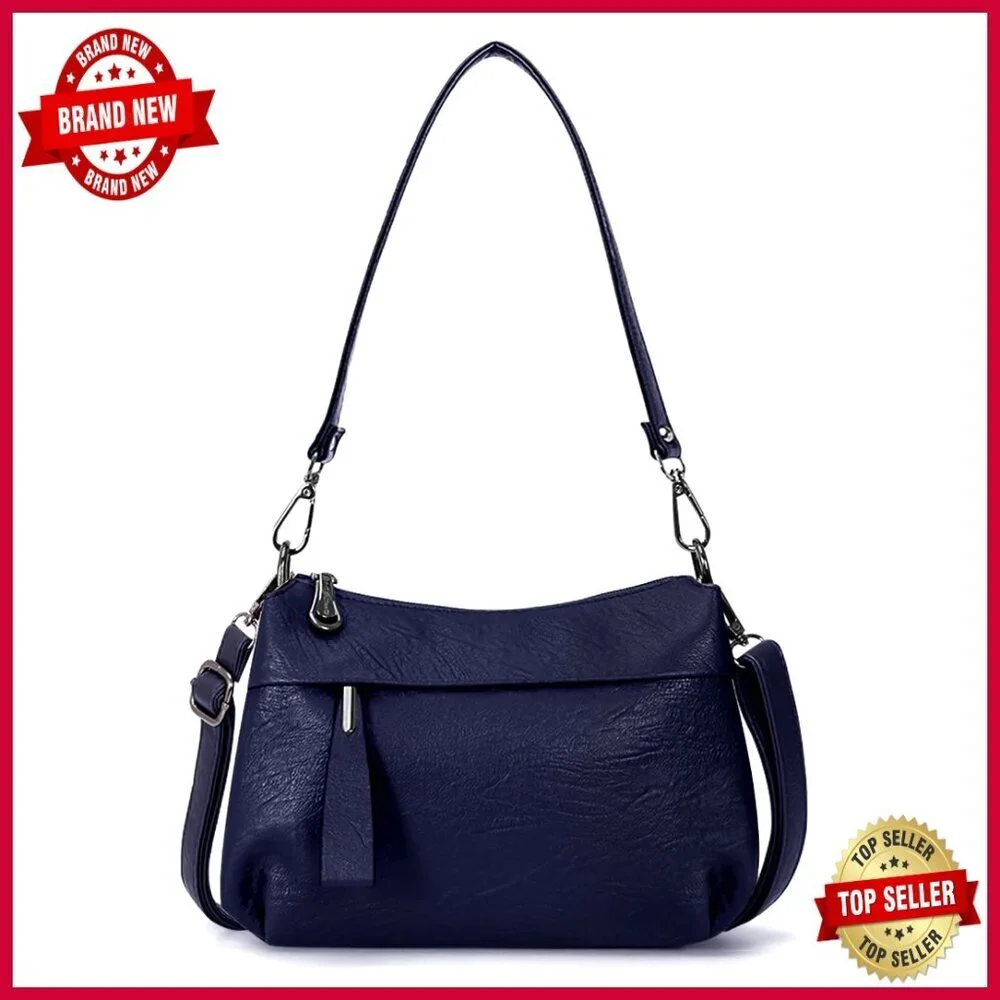 Genuine Leather Hobo Bag Crossbody Shoulder Bag with Adjustable Straps